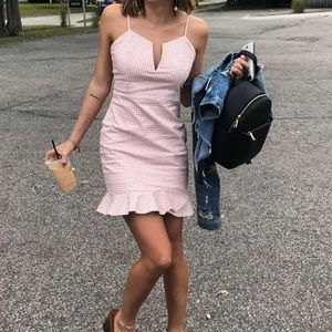 Checkered print dress